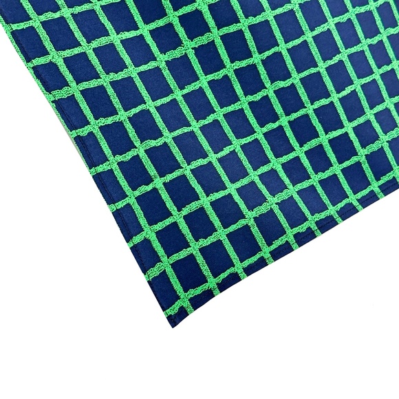 NWT SILKLETTE Groovy Candy 100% Fine Silk Kerchief Scarf GREEN/NAVY - Picture 6 of 8